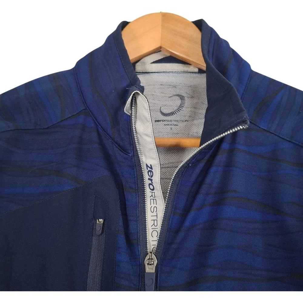 Zero Restriction Performance Jacket Men Small Blue Wave Z-Tech Pelican Lake Golf